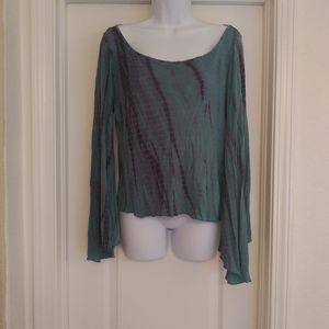 Free People Faded Bell Sleeve Top